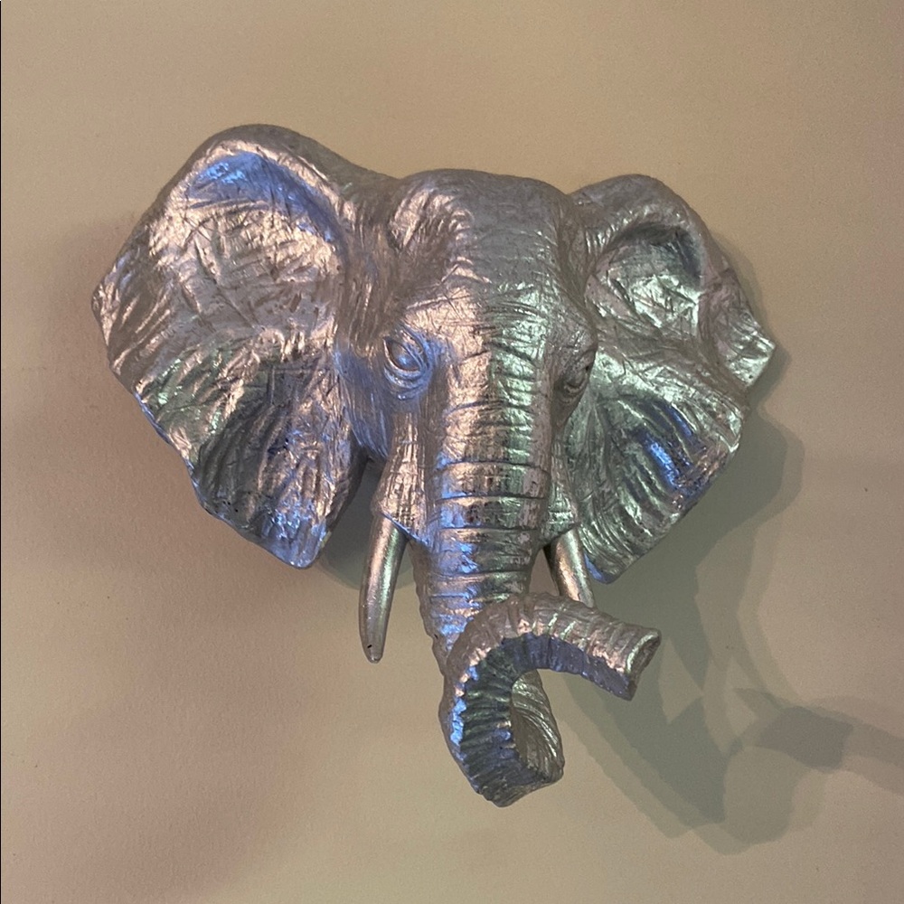 2for $20: Silver Elephant Art Sculpture Wall Decor